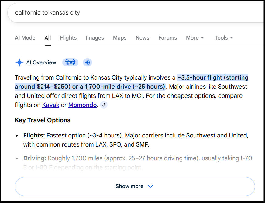 AI Overview Screenshot