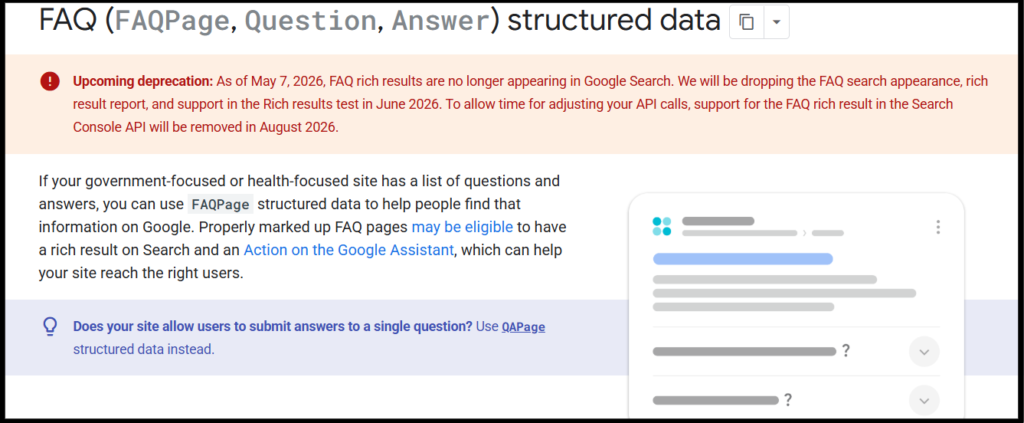 FAQs Rich Result